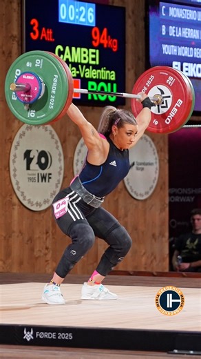New class, new PB! Mihaela Cambei 🇷🇴 snatched 94 kg to win GOLD in snatch for Romania in the women’s 53 kg at the 2025 World Weightlifting Championships in Førde, Norway! | Torokhtiy Oleksiy