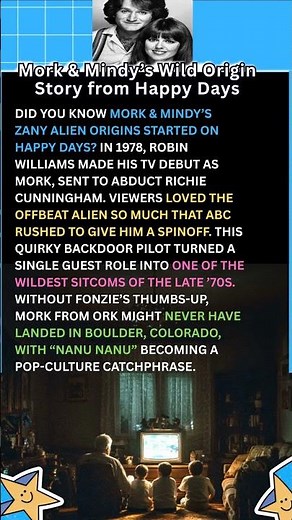 Mork & Mindy’s Wild Origin Story from Happy Days #MorkAndMindy #ClassicTV #RetroSitcoms