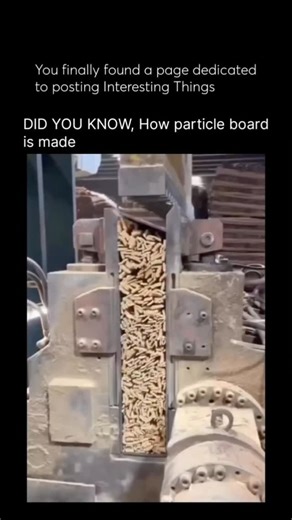 Interesting Novel on Instagram: "Particle board is made by turning leftover wood into a strong, uniform panel — using pressure, heat, and resin to lock everything together. It starts with wood waste: sawdust, wood chips, shavings, and offcuts from sawmills and furniture factories. These scraps are cleaned, sorted, and broken down into consistently sized particles. Next, the particles are dried to remove moisture, then mixed with resin binders (usually urea-formaldehyde). Wax may also be added to