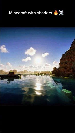 Minecraft with shaders ☠️🔥 #youtubeshorts #viral #minecraft