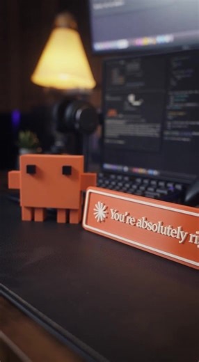 The complete Claude desk setup for people who spend too much time in the terminal 🦀 #claudecode #developerlife #3dprinting​​​​​​​​​​​​​​​​