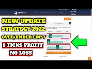 Binary.com Trading Strategy Update 2022 - Digit Over/Under Ldp 7 || 100% Successful No Loss