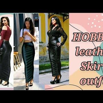 most impressive demanding and stylish collection of leather and latex hobble skirts.