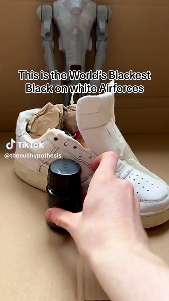 World's Blackest Black Air Force 1: Vantablack Nike