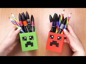 Origami CREEPER BOX, Paper Creeper | How To Make Origami MINECRAFT Box | Origamiso
