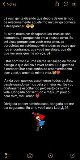 Amor em texto no TikTok