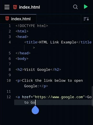 How to Add a Link in HTML 🔗 | HTML Tutorial for Beginners #shorts