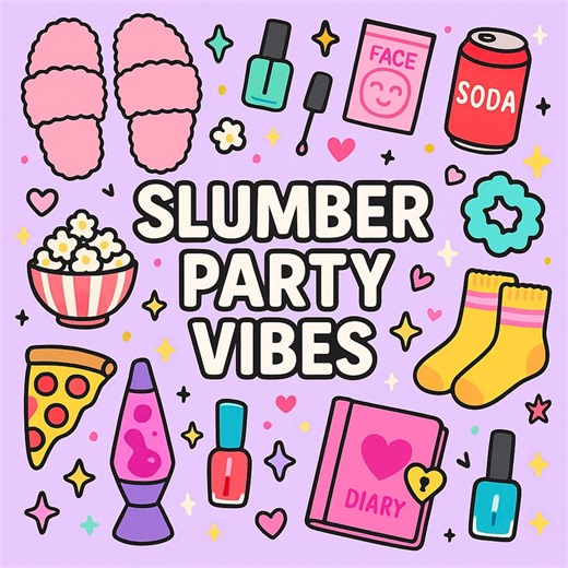 Slumber Party Coloring Book - 20 Sleepover Pages, Tween & Teen (PDF) - Etsy