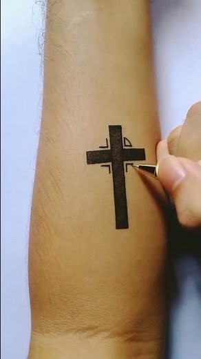 How To Make Tattoo Logo Cross On Arm #tattoos