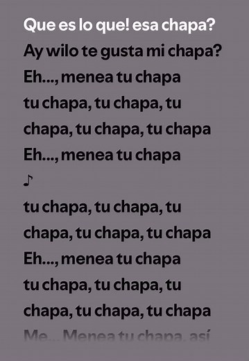 Menea Tu Chapa - Canción de Wilo D New con Letra