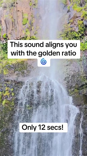 This sound aligns you with the Golden Ratio. The Golden Ratio (1.618…) is a mathematical pattern that appears throughout nature — in seashells, galaxies, flowers, pinecones, ocean waves, and even the structure of DNA. It’s a pattern of harmony and proportion that the natural world follows. Your brain and body recognize these patterns more than you might realize. Most “healing music” online sounds relaxing… but the frequencies themselves are often hidden beneath layers of sound, so your nervous s