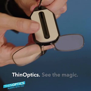 ThinOPTICS are the award winning flexible reading glasses that are Always With You: - slip them in your pocket, purse or wallet - stick them to your phone or device - carry them right on your keychain! | ThinOptics