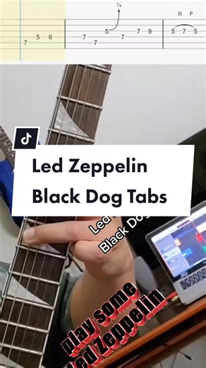 Here's a cool guitar tutorial on how to play Black Dog by Led Zeppelin! #LedZeppelin #GuitarLesson #GuitarTabs #GuitarTutorial #guitarteachersoftiktok #guitartok
