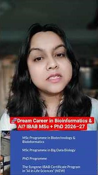 🧬Dream Career in Bioinformatics & AI? IBAB MSc + PhD 2026–27 #ibab #bioinformatics #ai #lifescience