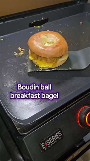 Cajun Breakfast Bagel Recipe Featuring Boudin Balls
