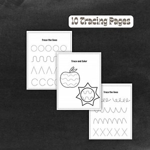 Preschool Line Tracing Worksheets, Basic Patterns (PDF Format)