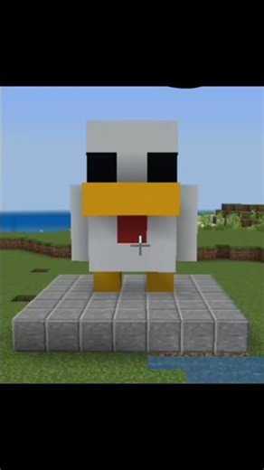 how to build chicken statue in minecraft # chicken statue#@MrBeast #@AnshuBisht