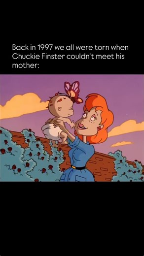 Tyler Young on Instagram: "Chuckie learned about his mom in a 1997 Rugrats episode. As kids, we felt his confusion and hurt, because he never got to meet her. It was one of the first times a cartoon showed us what real loss felt like."