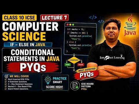 Conditional Statements in Java | PYQs | Lecture 7 |