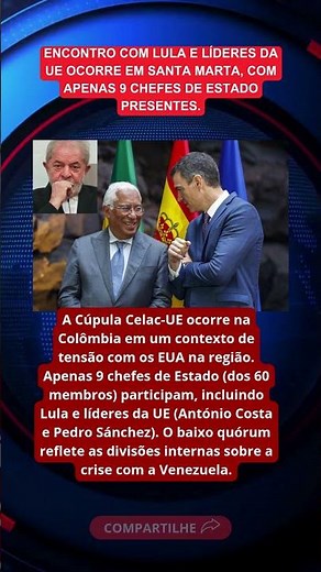 BAIXO QUÓRUM: Cúpula Celac UE acontece na Colômbia em meio à tensão com os EUA!