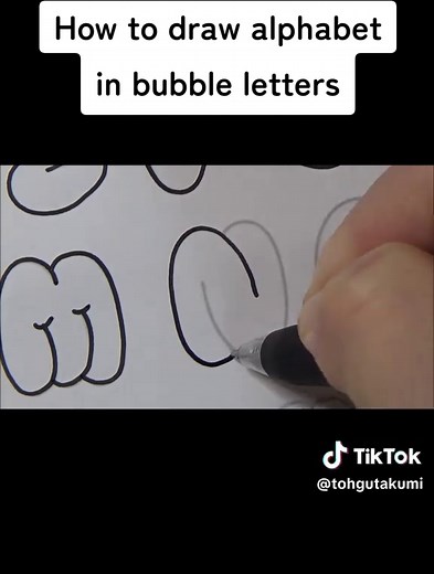 How to Draw the Alphabet in Bubble Letters