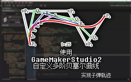 [教程] 使用GMS2自定义任意阶贝塞尔曲线 实现子弹轨迹
