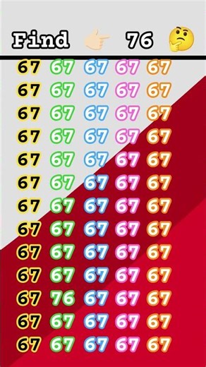 find the number 76 🤔 #shorts #viral #quiz