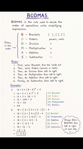 bodmas @simplifyymaths explained.