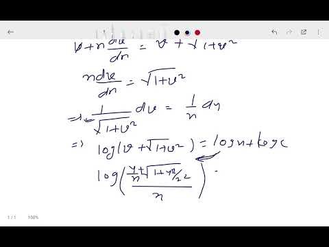 L3 b First order first degree homogenous differential equations