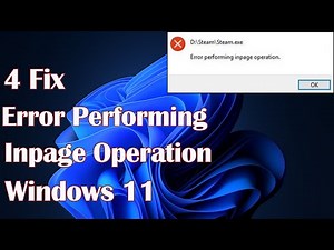 Error Performing Inpage Operation Windows 11 - 4 Fix