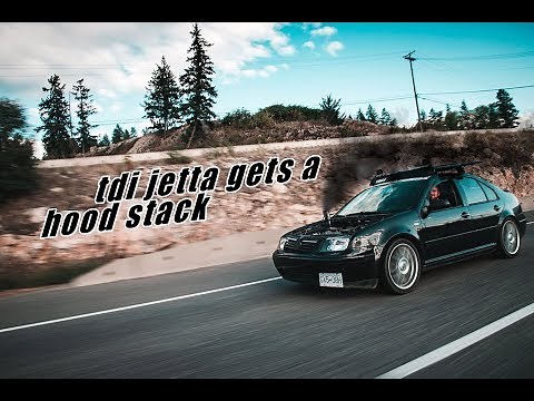 tdi jetta gets a hood stack!!!