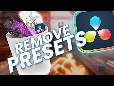 How to DELETE EFFECTS and PRESETS in DaVinci Resolve