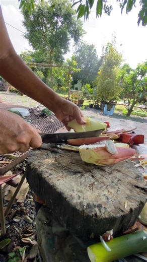 การปอกหัวปลี เพื่อเอาไปทำอาหารชุปแป้งทอด พร้อมทำน้ำจิ้มอร่อย | สัก พิชญาณ สืบจุ้ย