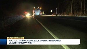 1 killed in crash on Route 13 in Brookline
