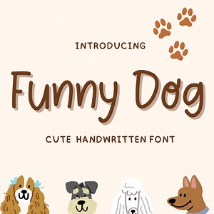 Funny Dog Font: Playful Handwritten Font for Cricut & Procreate - Etsy