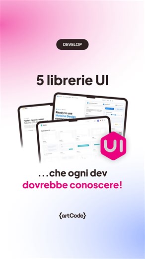artCode on Instagram: "Scegliere una UI library nel 2026 può essere complicato. Ecco le 5 più importanti che devi conoscere: → Shadcn/ui Non installi pacchetti npm, copi direttamente il codice nel tuo progetto. Il codice è completamente tuo, lo modifichi come vuoi. Zero dipendenze da aggiornare, zero breaking changes. → DaisyUI Plugin Tailwind che funziona con qualsiasi framework: React, Vue, Svelte o vanilla HTML. 63 componenti CSS-only, 35 temi pronti. Semantic components senza utility classes
