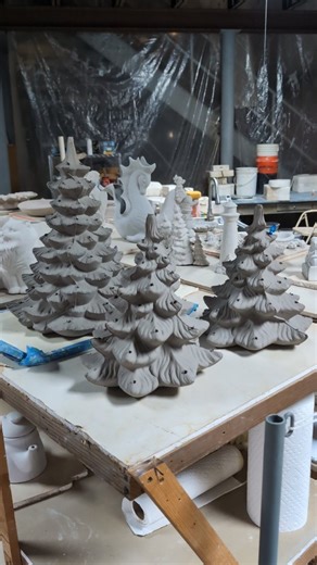 Slipcasting trees from 1964🎄🤠💚 | Kegs Ceramics