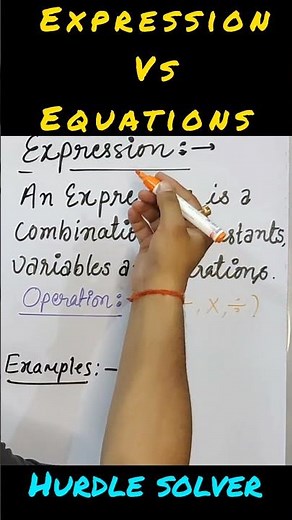 Understanding the Difference Between Expression and Equation | MathsLesson