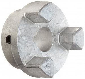 Lovejoy 17884 Size AL099 Jaw Coupling Hub, Aluminum, Inch, 0.813'' Bore, 2.53'' OD, 1.03'' Length Through Bore, 0.188'' x 0.094'' Keyway