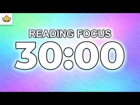 30 Minute Reading Timer 📗 Soft Chime Focus 🔔 Classroom Safe