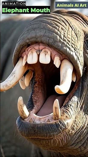 Elephant 🐘 mouth Anatomy Animation/Animal AI Art/64