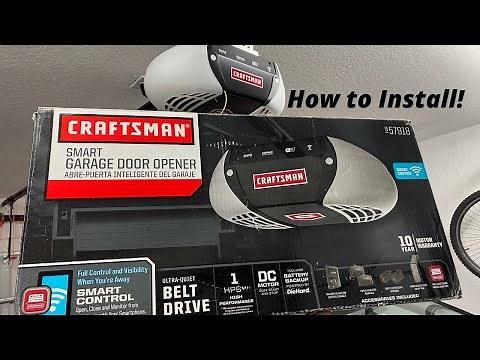 How to install a garage door opener! (Craftsman Smart Garage door opener Model #57918)