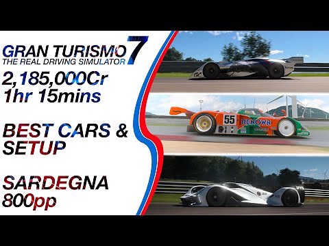 Sardegna 800pp Best Cars & Setup - Gran Turismo 7 (Update 1.15 WTC800 Tune & Money Grind GT7)