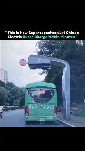 Mac Salt Tech& AI on Instagram: "China uses supercapacitor-based electric buses that can recharge in just a few minutes at bus stops. Unlike traditional batteries, supercapacitors store and release energy very quickly, allowing buses to top up power during short stops instead of long charging sessions. This system reduces downtime, supports frequent routes, and keeps public transport running efficiently in busy cities. "DM for credit/removal" #FutureTransport #ElectricBuses #SmartTechnology #Gre
