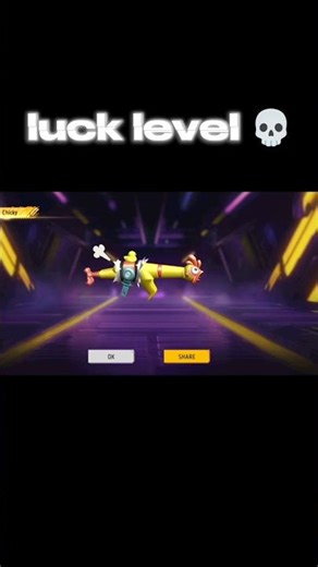 luck level 💀#gun skin #free fire#lucky