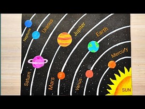 Solar system drawing| Solar system project drawing easy | How to draw solar planets science project
