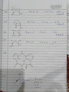 Question: Analysis of Chirality and Symmetry in Organic Molecul... | Filo