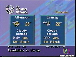 19K views · 288 reactions | A nice slice of slow TV from THE WEATHER NETWORK on July 23, 1994 | Retrontario | Facebook
