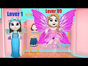 Angela Lv1 Vs Angela Lv99 | My Talking Angela 1 VS My Talking Angela 2