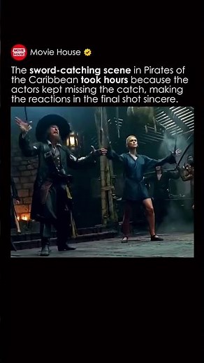 Sword catching scene took hours in Pirates of the Caribbean